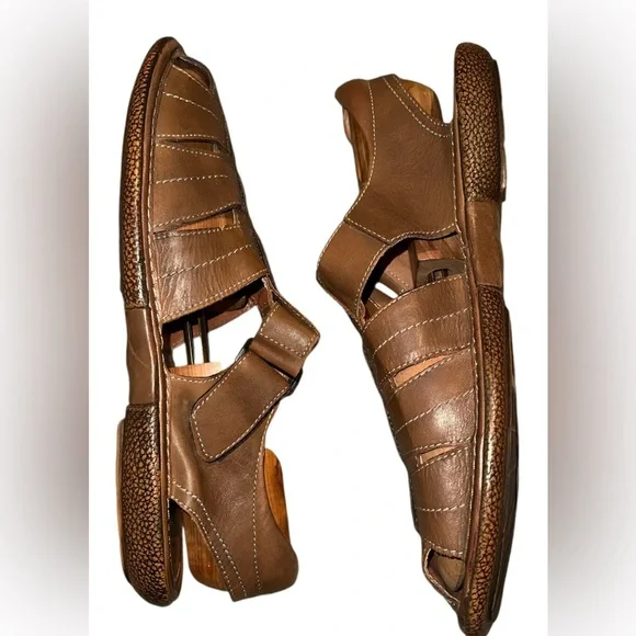 Bacco Bucci Fisherman Leather Dad Sandals Men’s‎ Size 13 Brown Comfort Casual